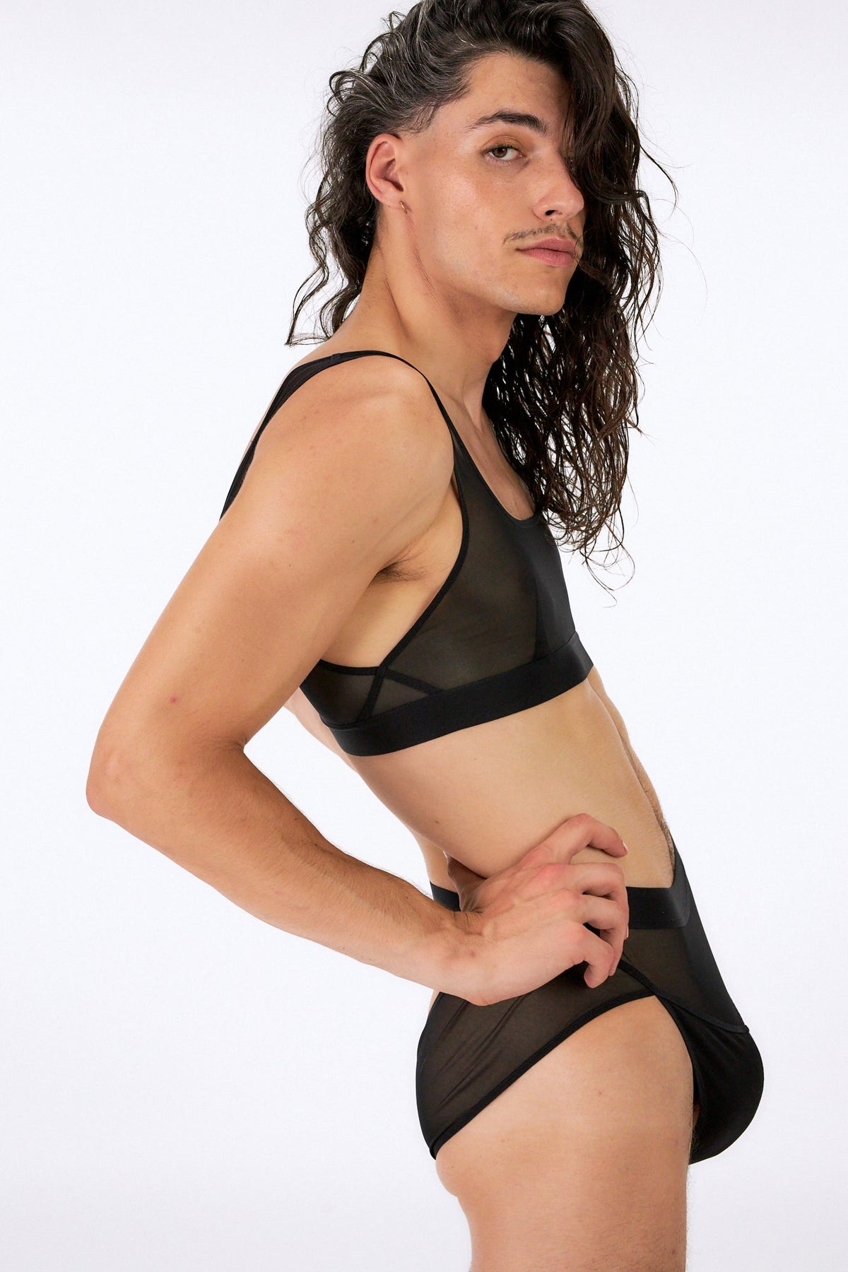 i want bottom cup (see-through, black)